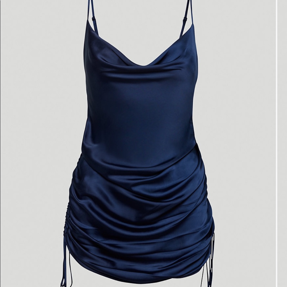 Aritzia Wilfred Only Ruched Slip Dress